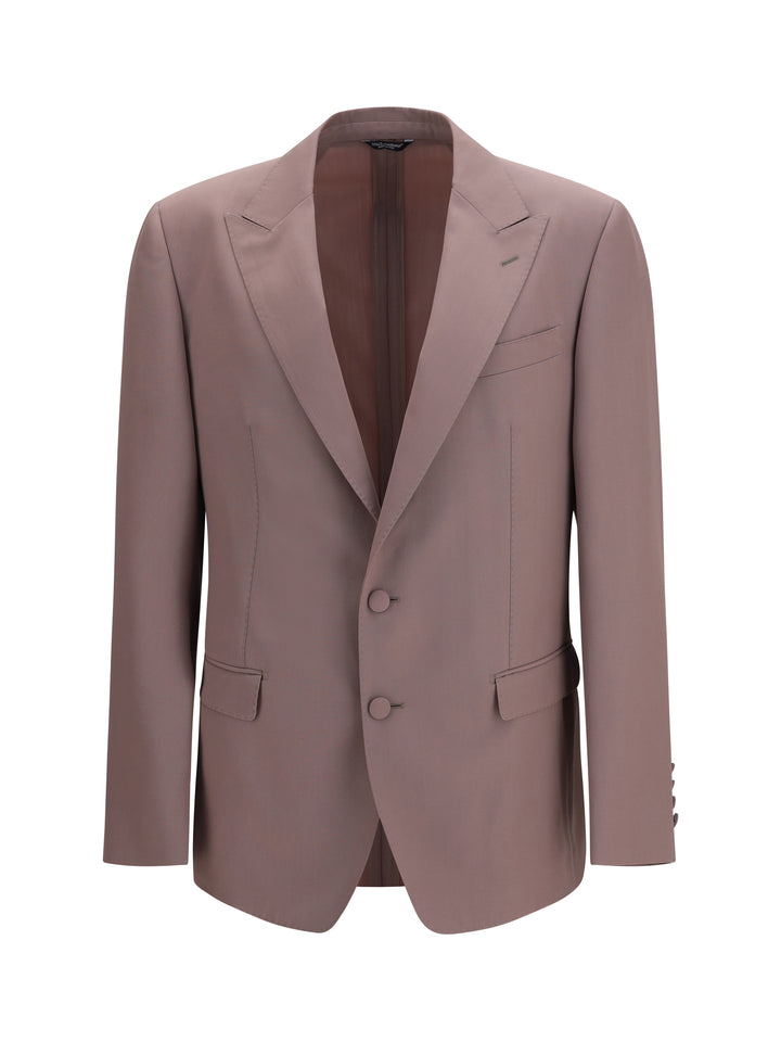 Single-breasted wool poplin Jacket 1