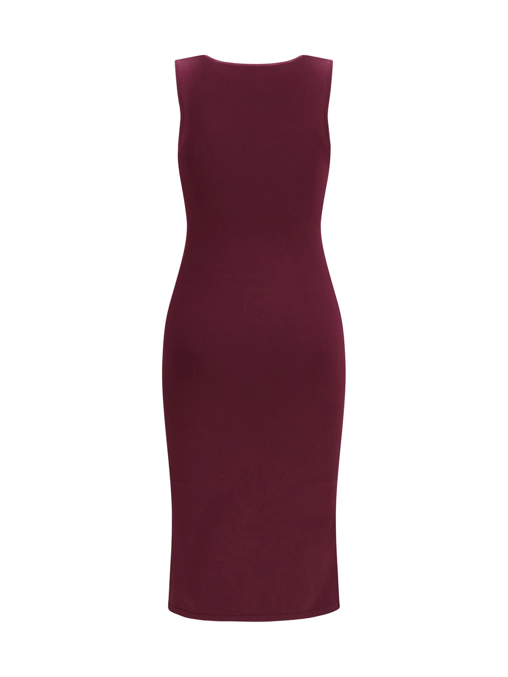 Sleeveless slim-fit long silk Dress 2