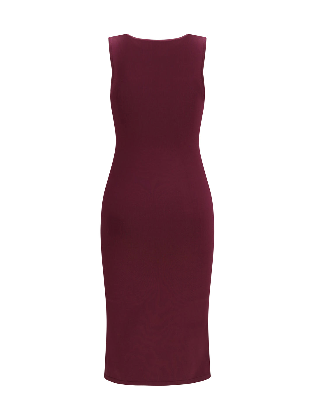 Sleeveless slim-fit long silk Dress 2