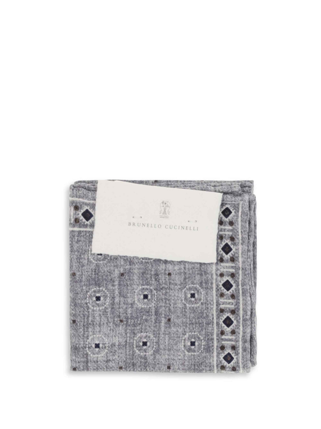 Ethnic-patterned silk Pocket Square