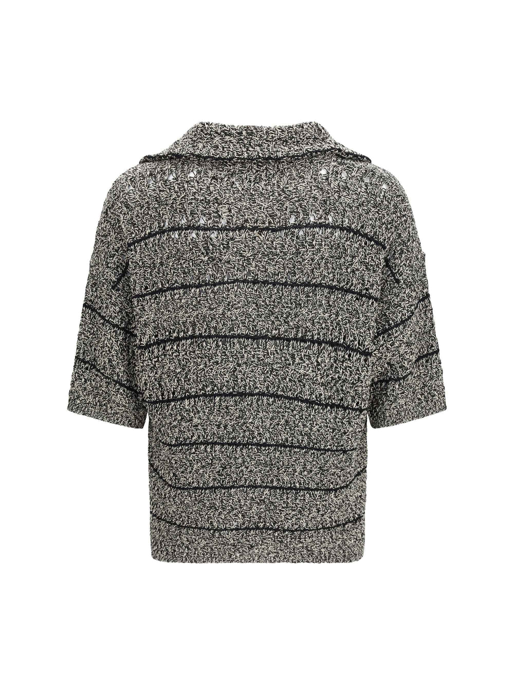 Mouliné texture knit Shirt