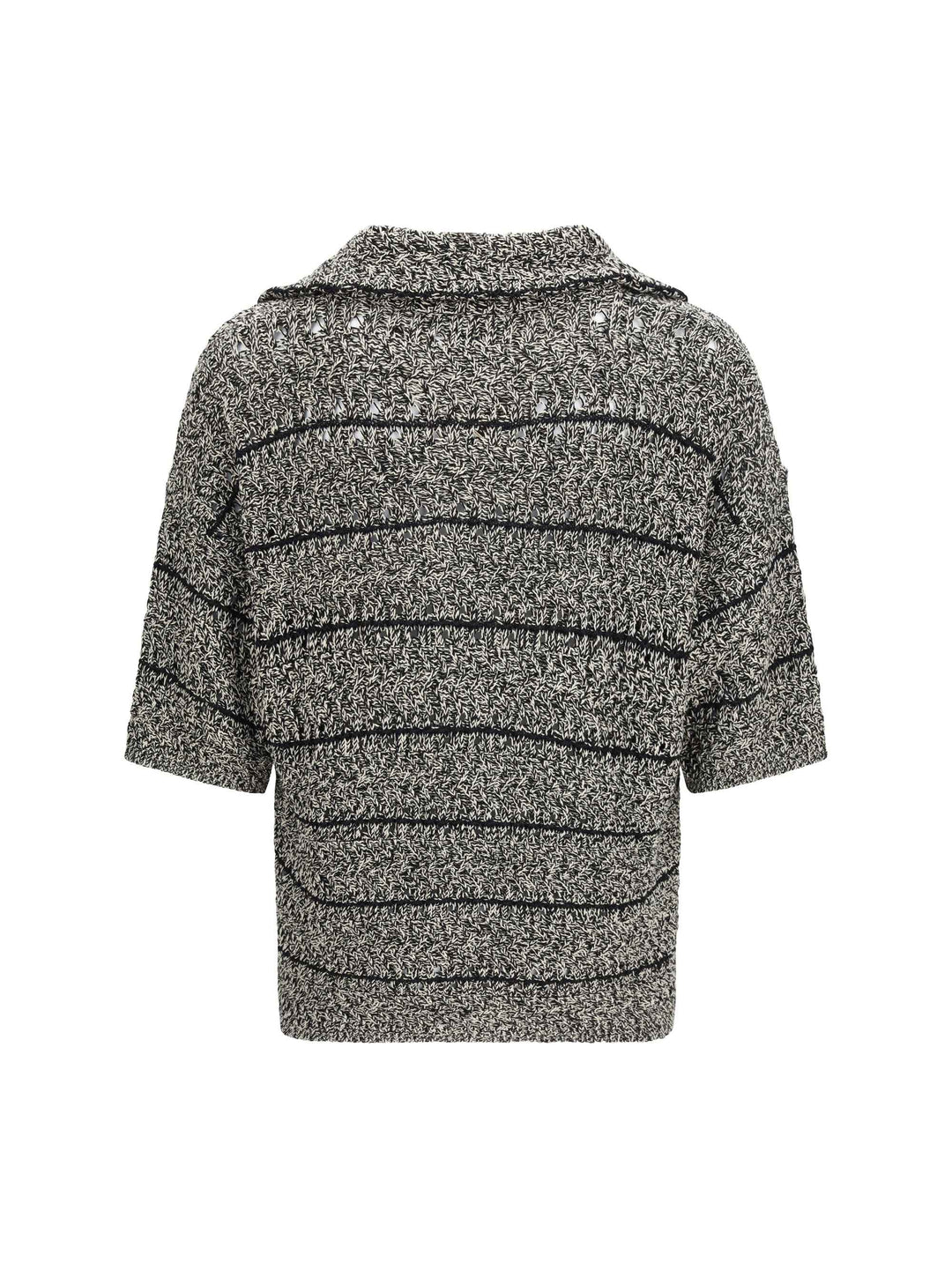 Mouliné texture knit Shirt