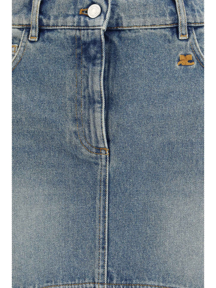 Denim circle Skirt