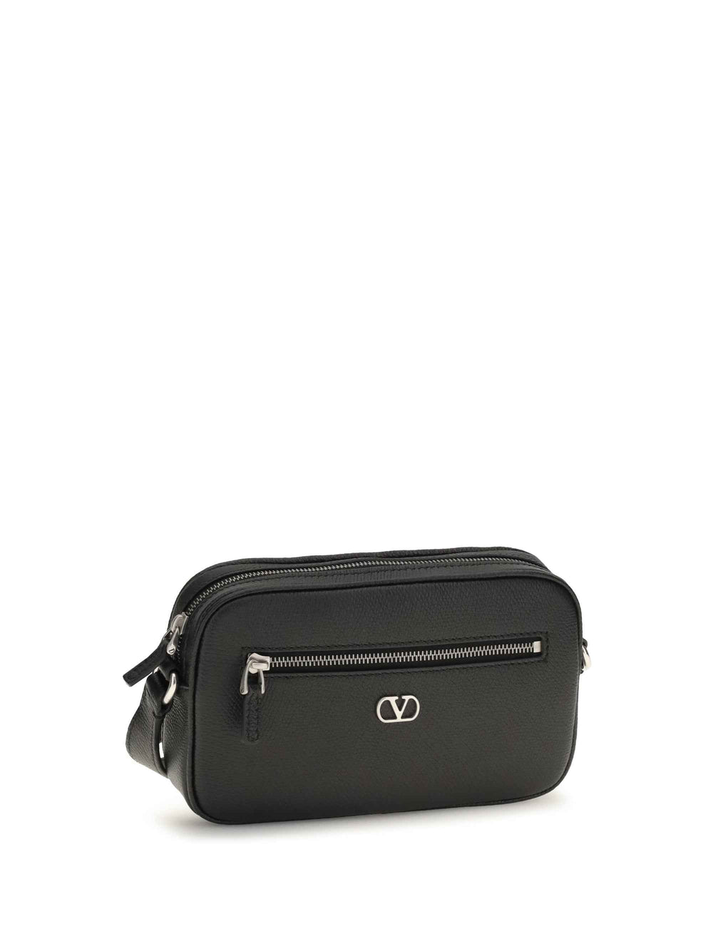 Grained leather Crossbody Bag with zip