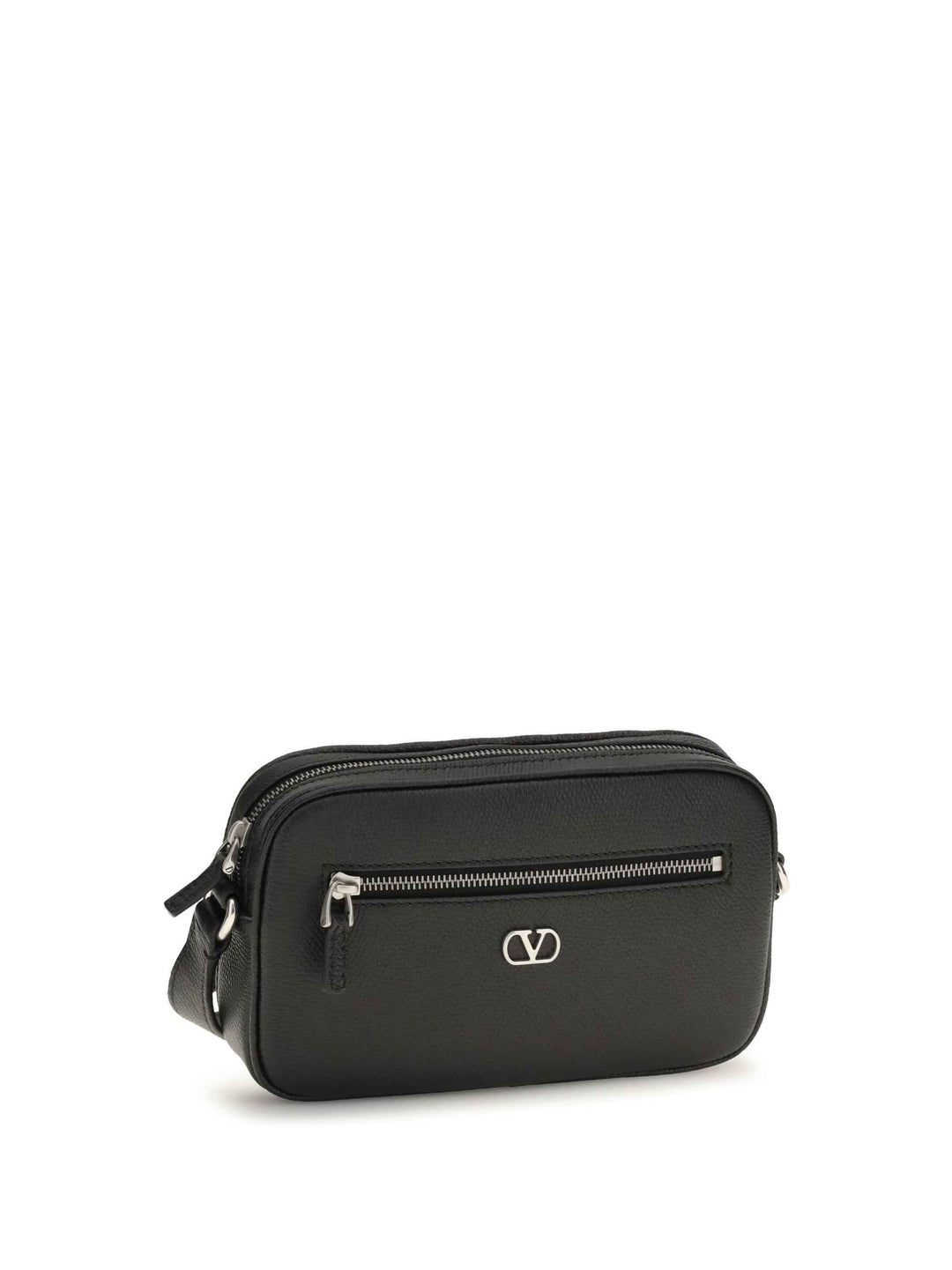 Grained leather Crossbody Bag with zip