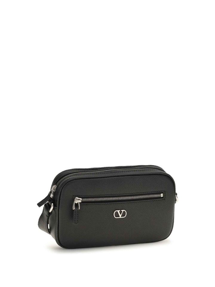 Grained leather Crossbody Bag with zip