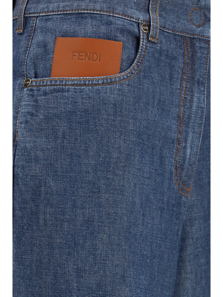 Wide-leg chambray Jeans 3