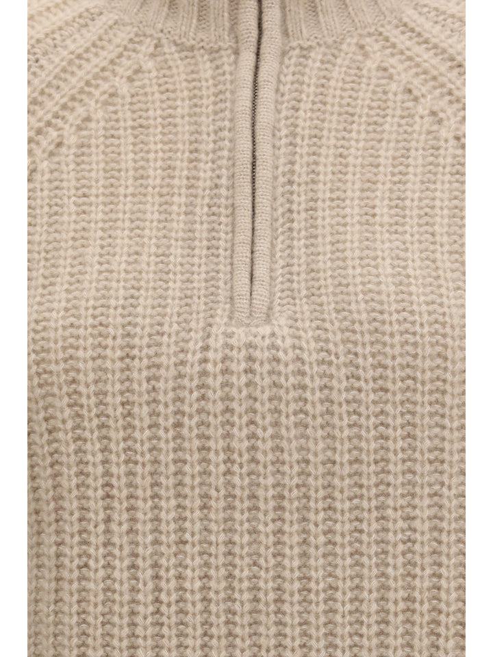 Ribbed Troyer Sweater with zip 3
