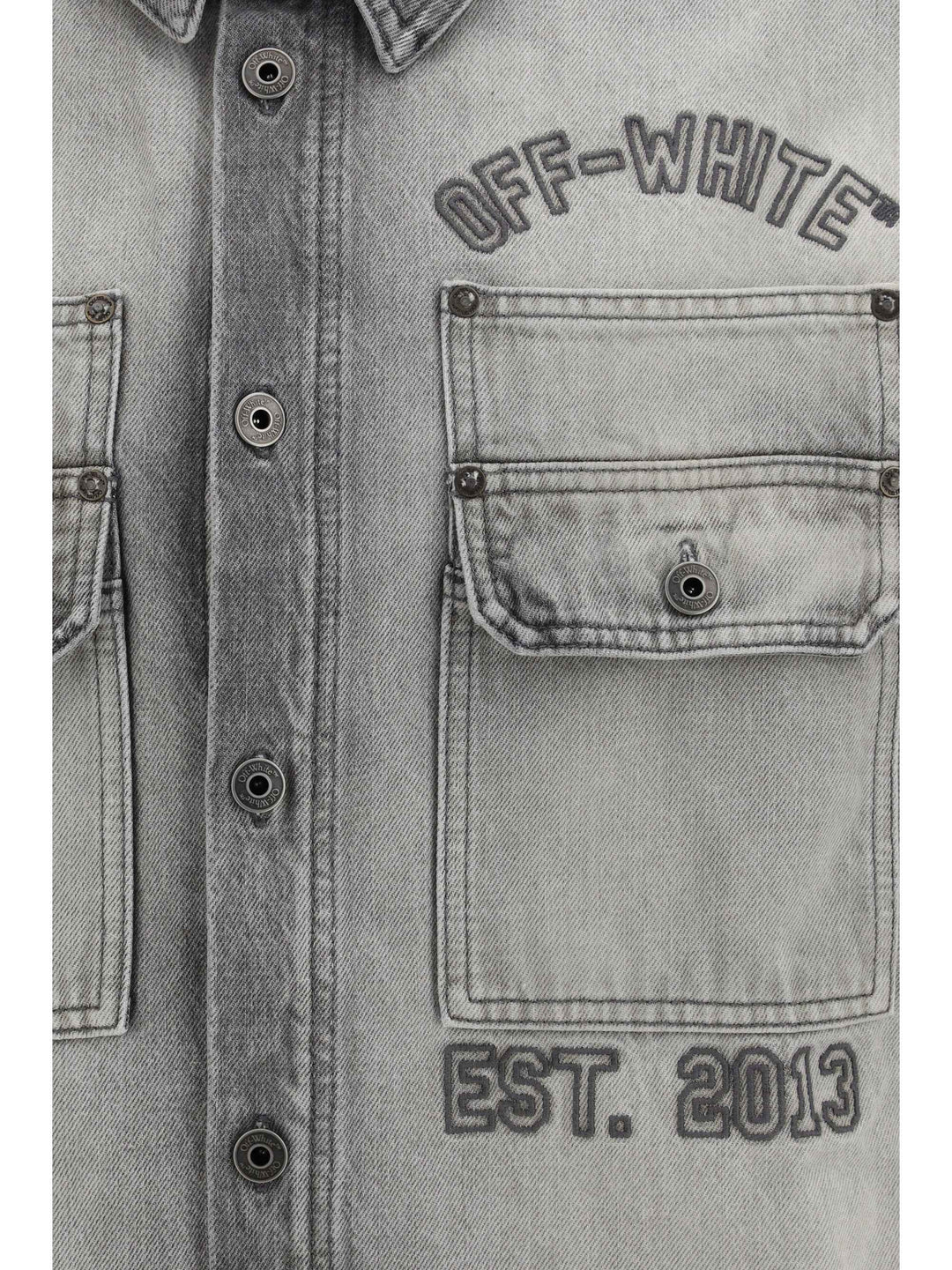 Diag Military Overshirt in denim