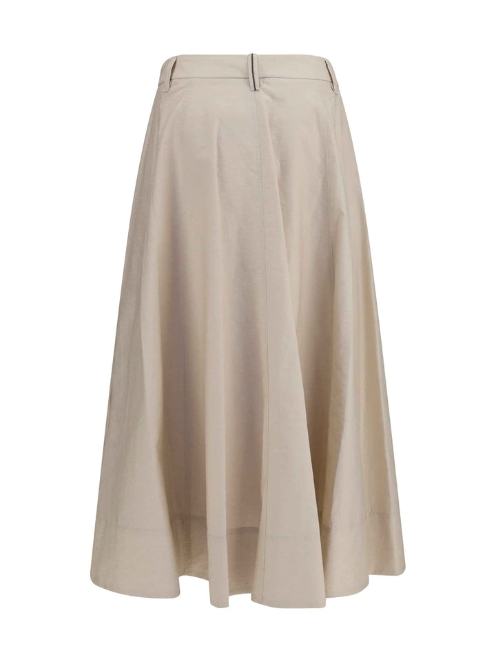 Cotton poplin Skirt with monili detail