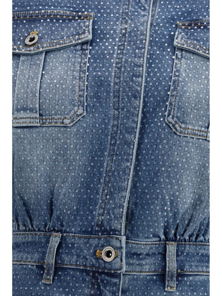 Rhinestone denim Jacket 3