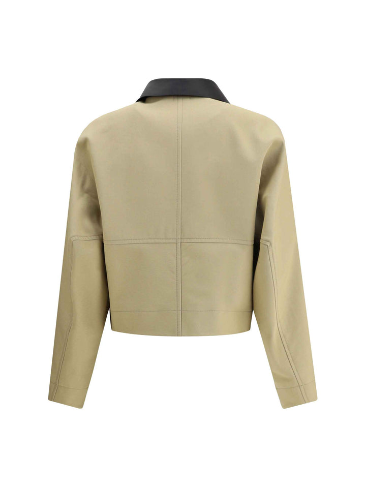 Cropped cotton and wool Caban