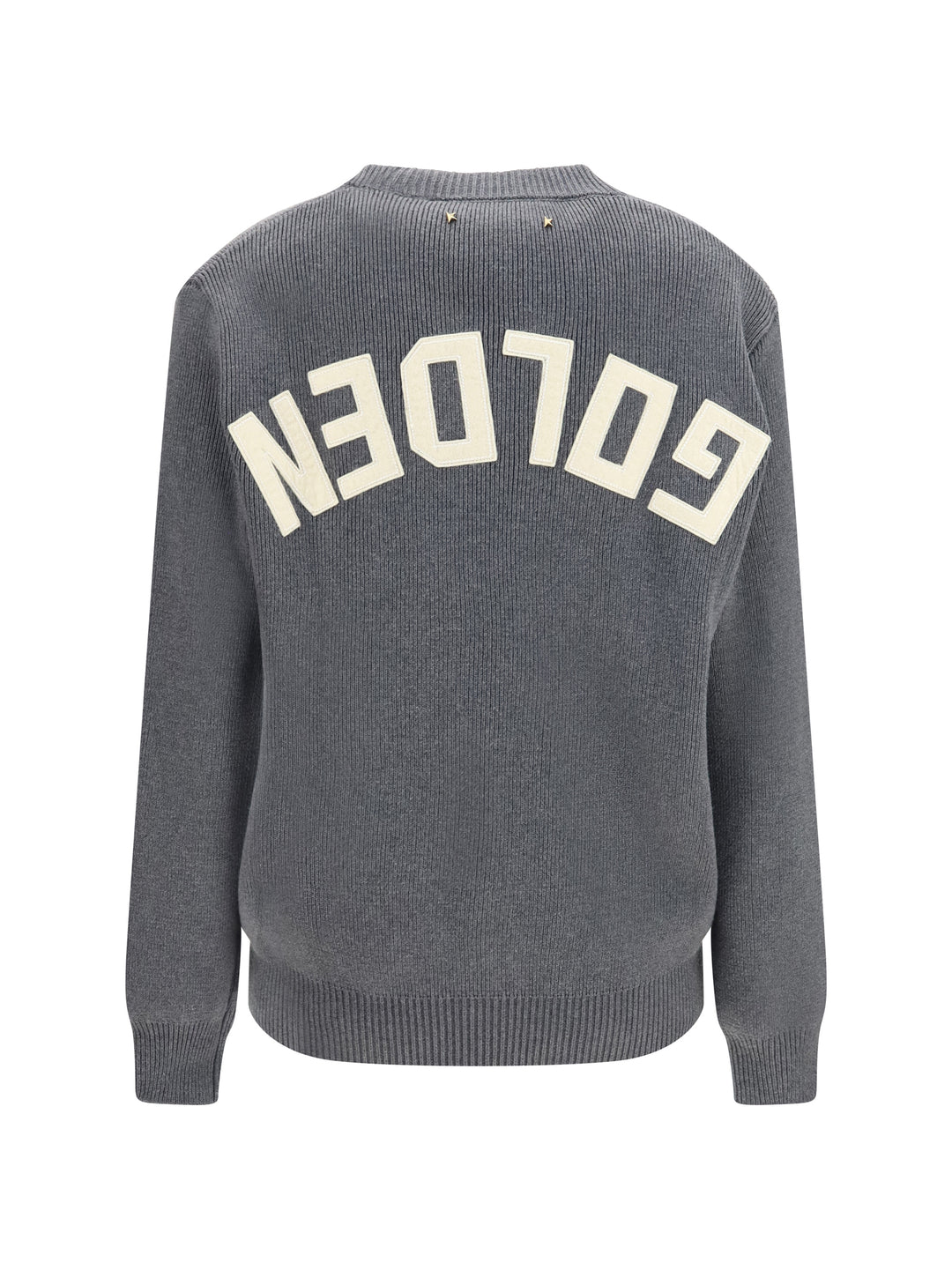 Cotton crewneck Sweater with back logo 2