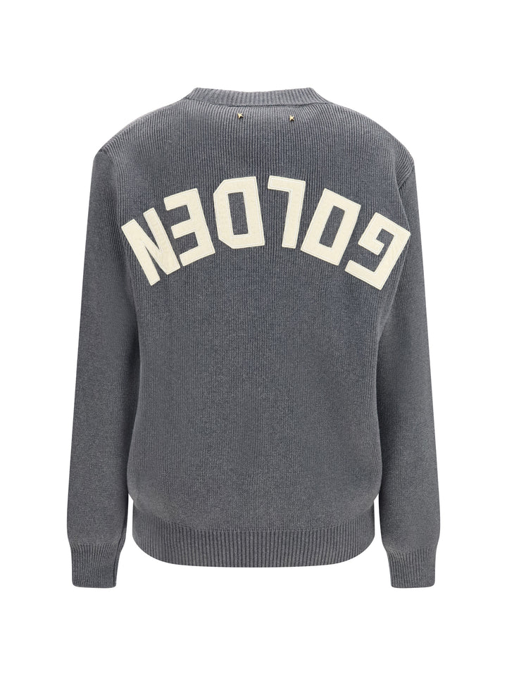 Cotton crewneck Sweater with back logo 2