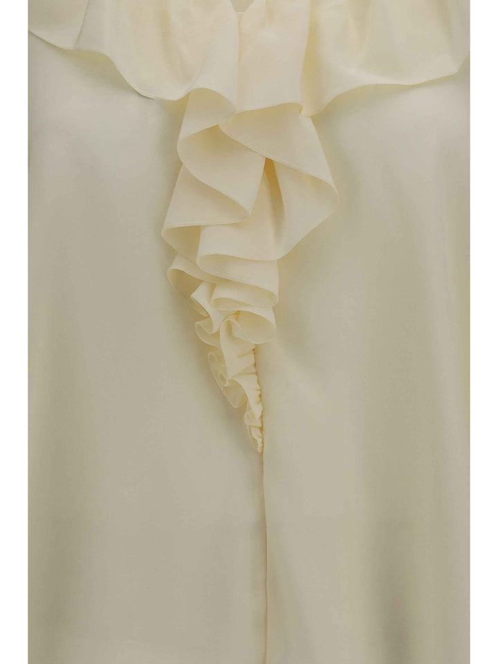 Ruffled V-Neck Shirt