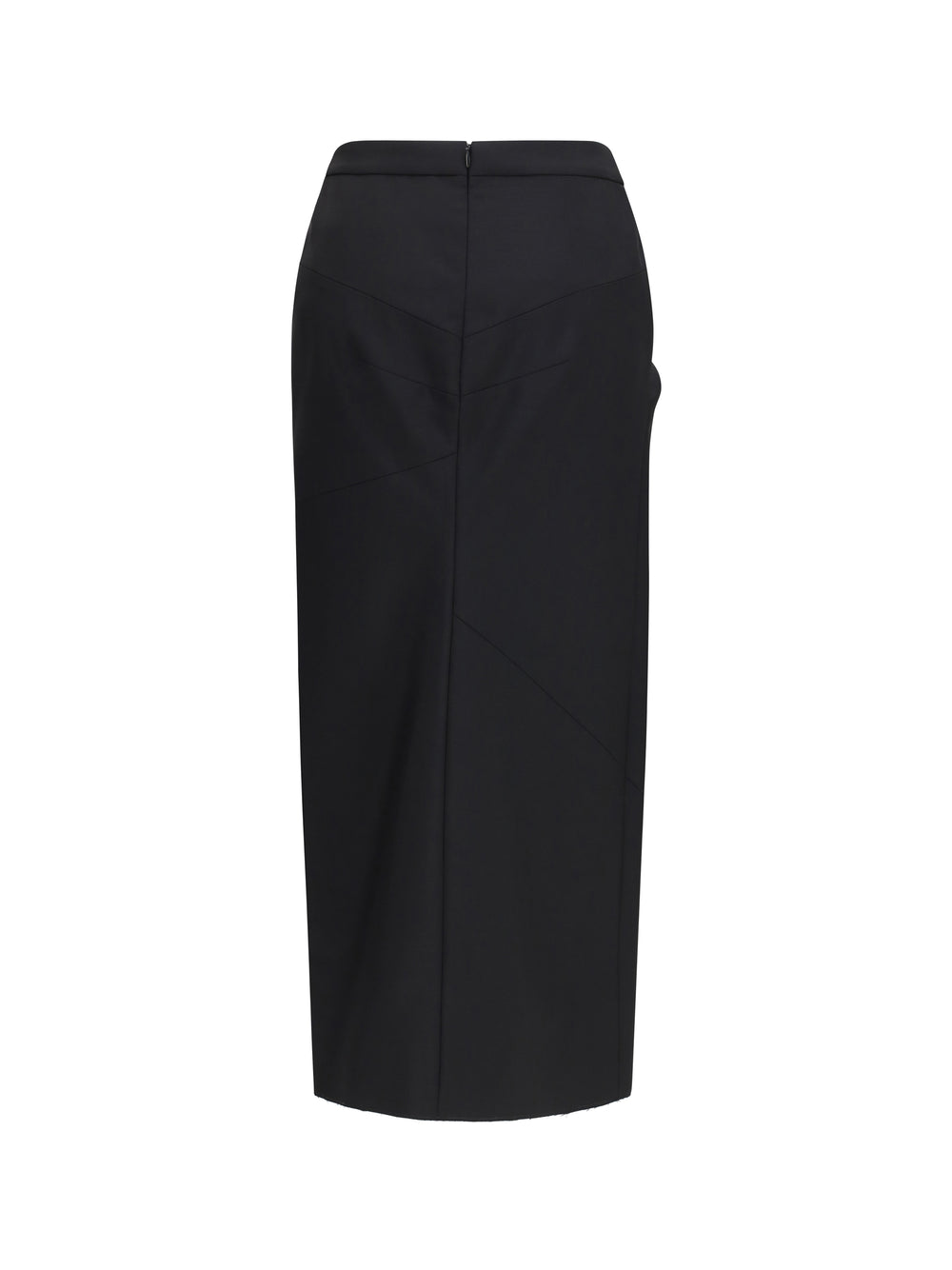 Draped midi Skirt in double-faced wool and mohair 2
