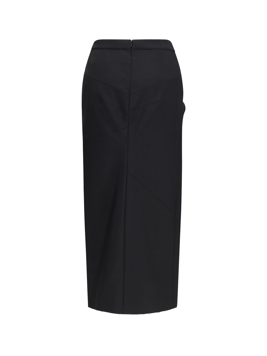 Draped midi Skirt in double-faced wool and mohair 2