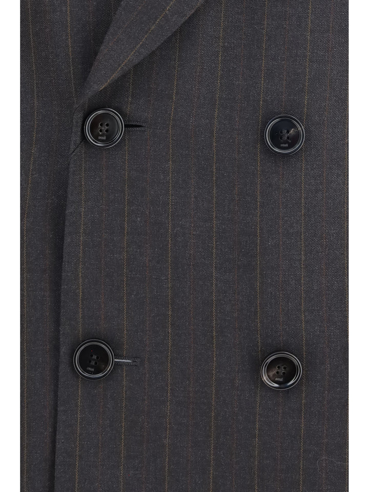 Striped wool double breasted Blazer 3