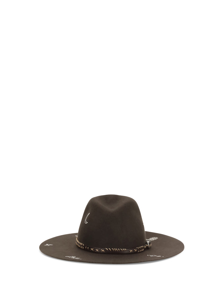 Embroidered wool Fedora 2