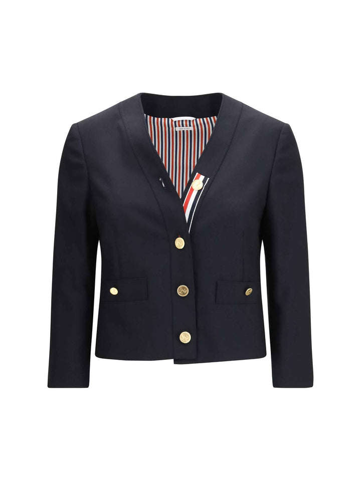Hopsack Cardigan Jacket