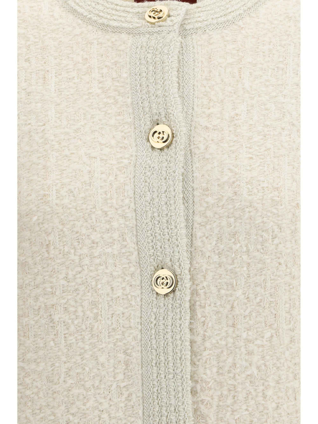 Bouclé lamé wool Cardigan