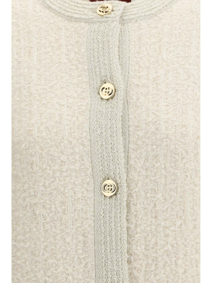 Bouclé lamé wool Cardigan
