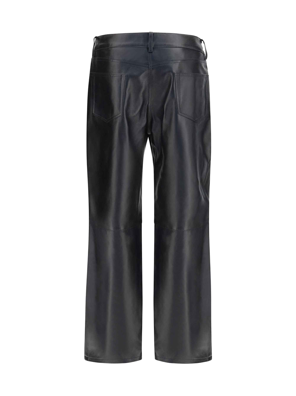 Straight-leg leather Pants