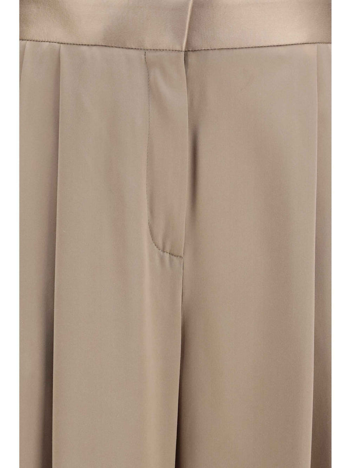 Straight silk Pants