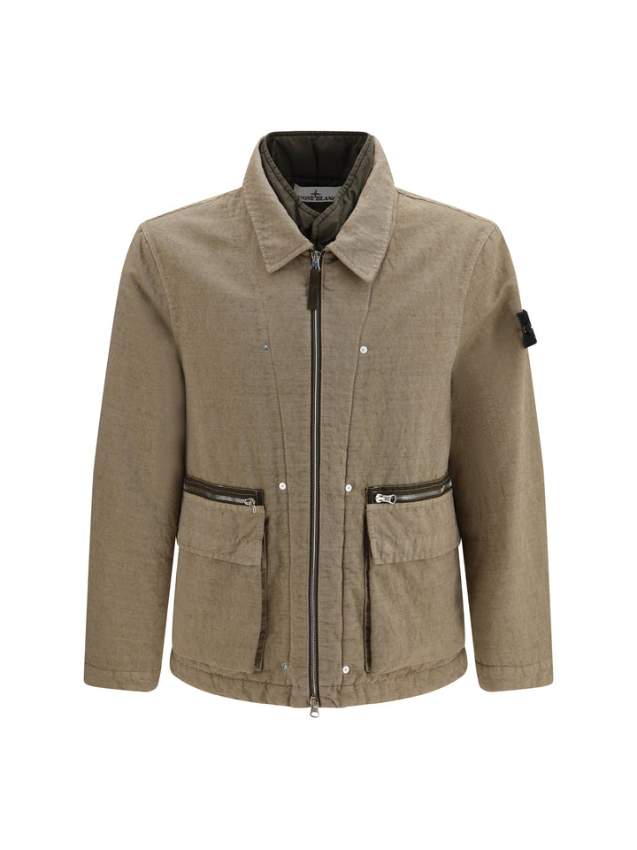 Padded cotton and wool-blend Jacket 1