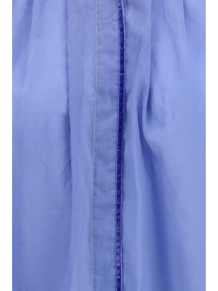 pleated high-neck Blouse