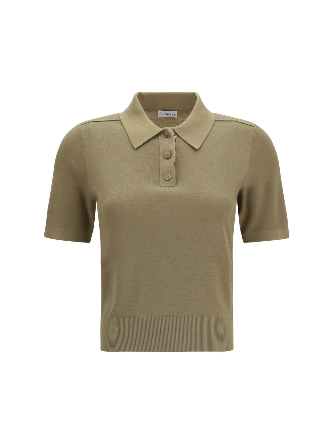 Knit Polo with Check trim 1