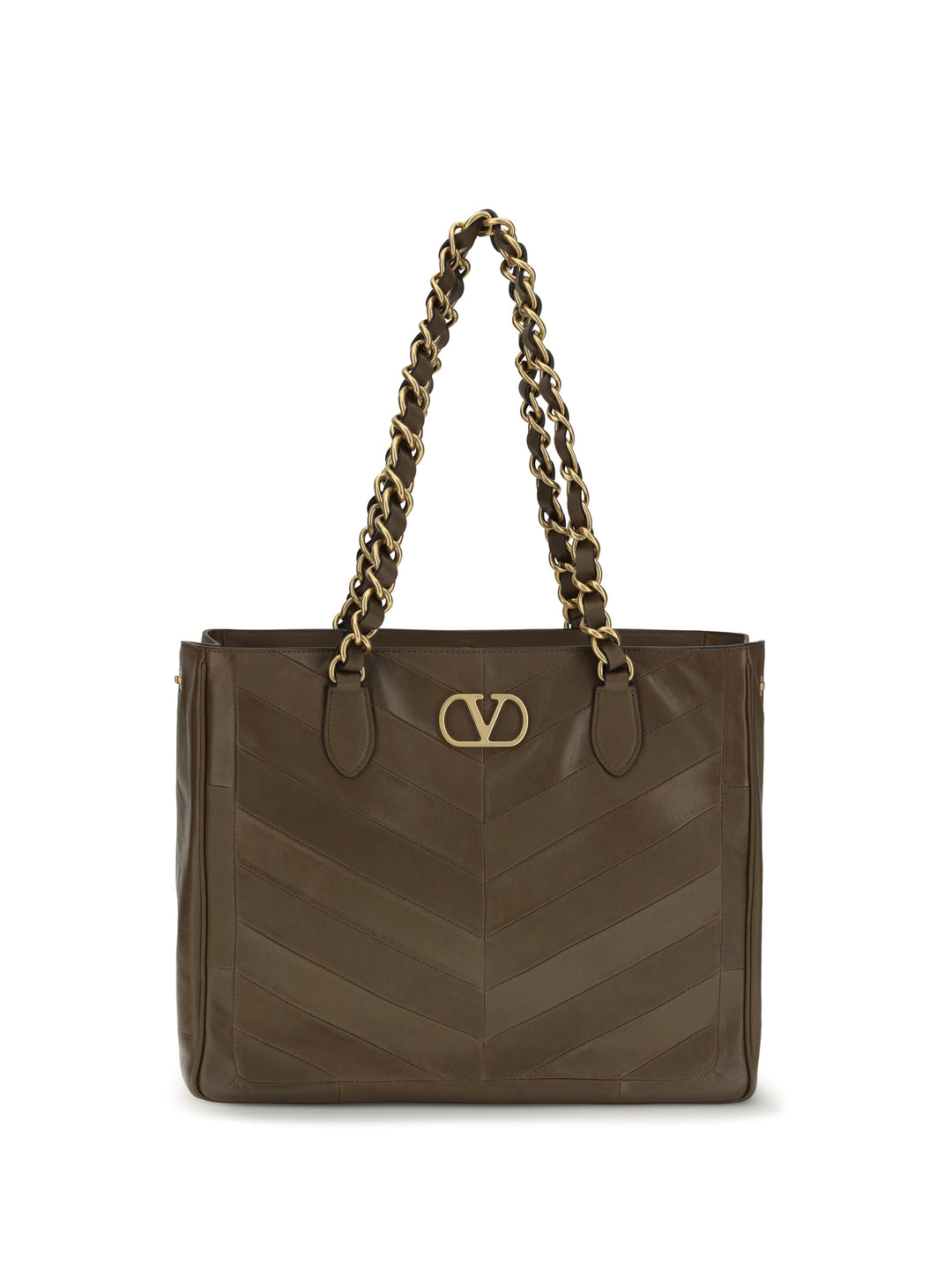 Laseine Chevron nappa Shopping Bag 1