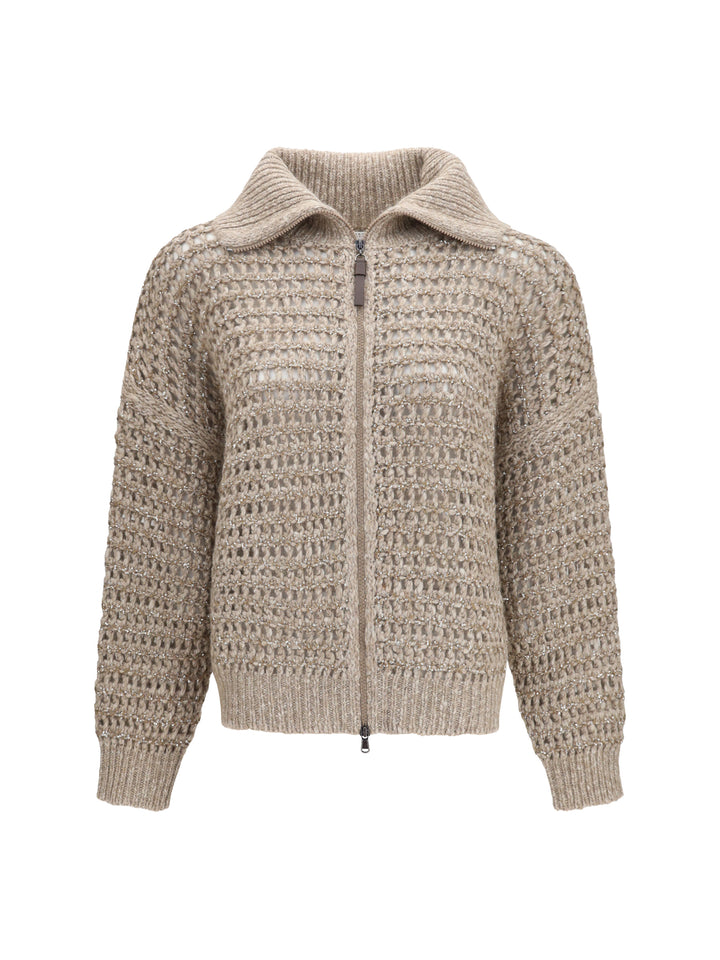 Cashmere Cardigan with central pocket 1