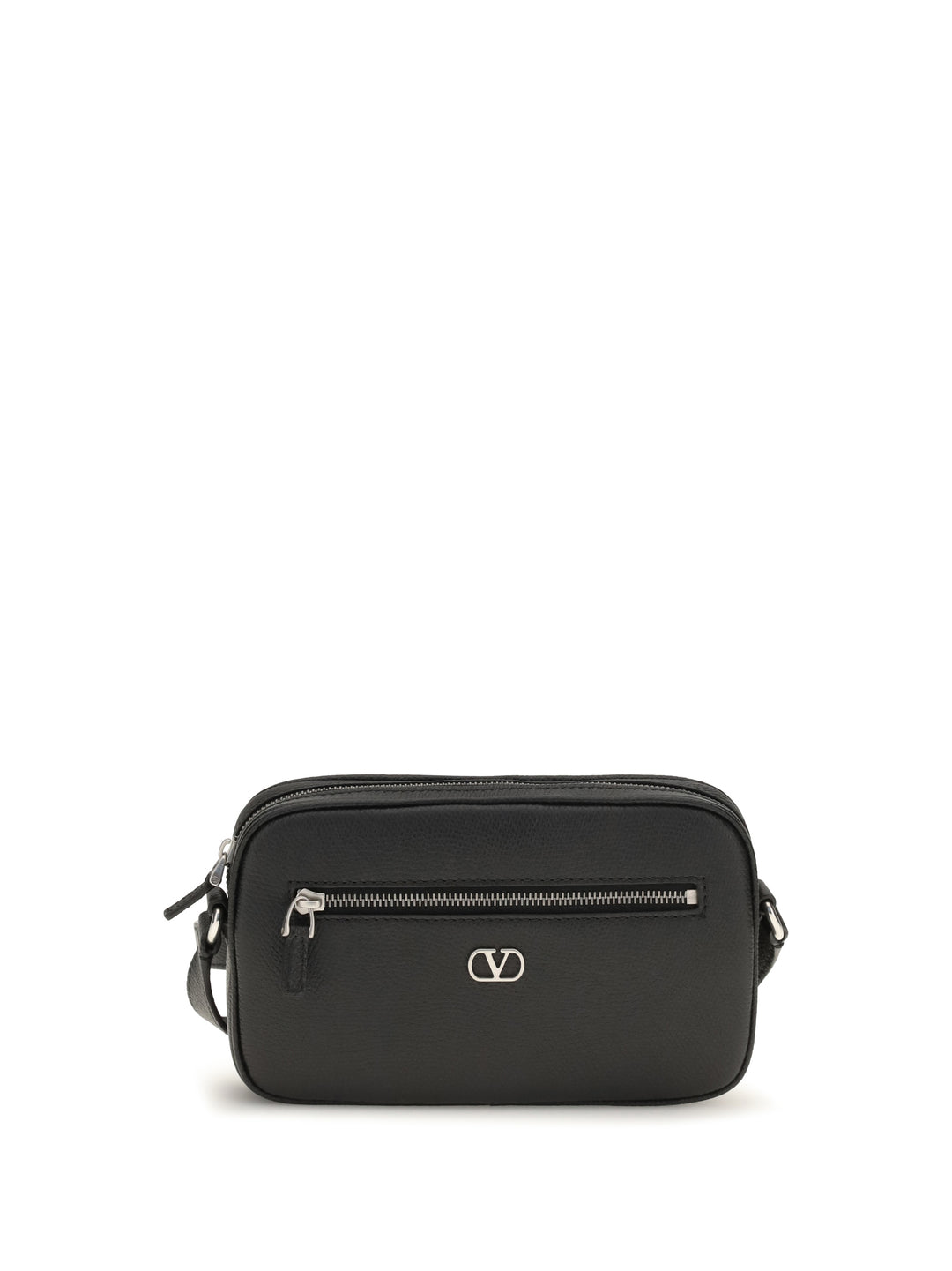Grained leather Crossbody Bag with zip 1