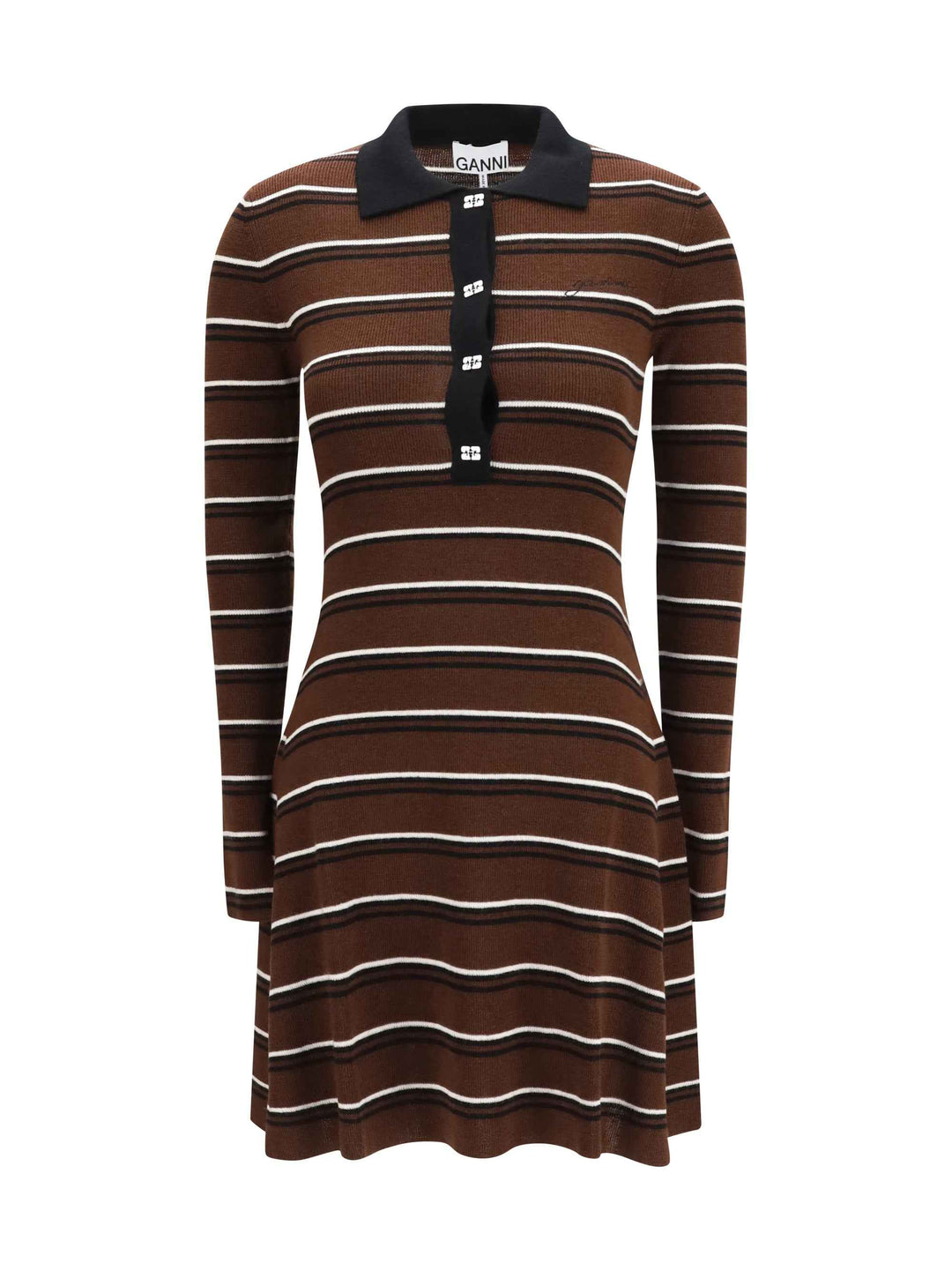 Striped wool polo Dress