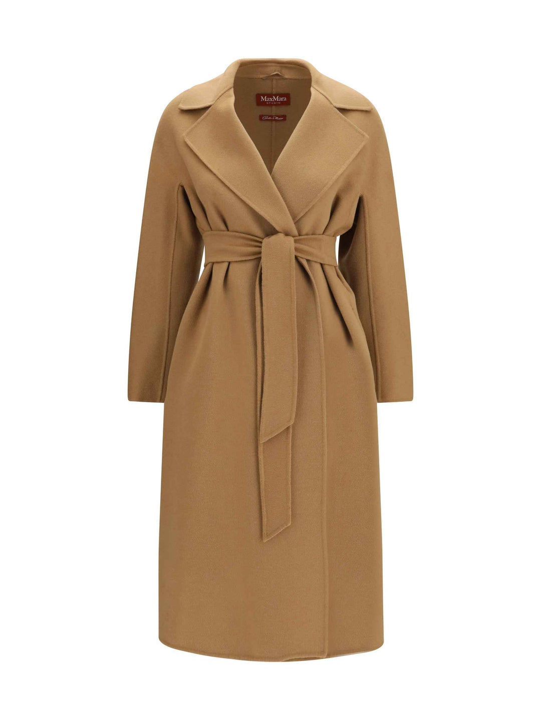 Long robe Coat in wool, cashmere and silk