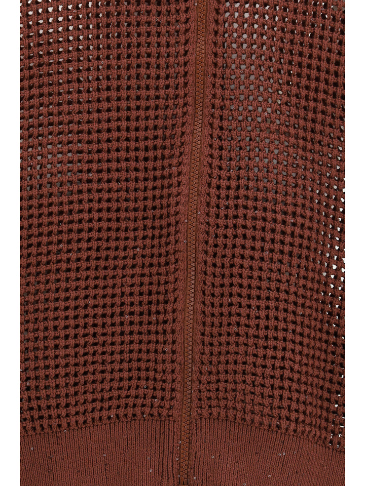 Cotton mesh Cardigan with Dazzling Details 3