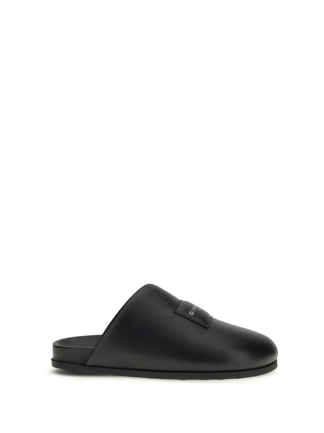 Leather Puffy Mules 1