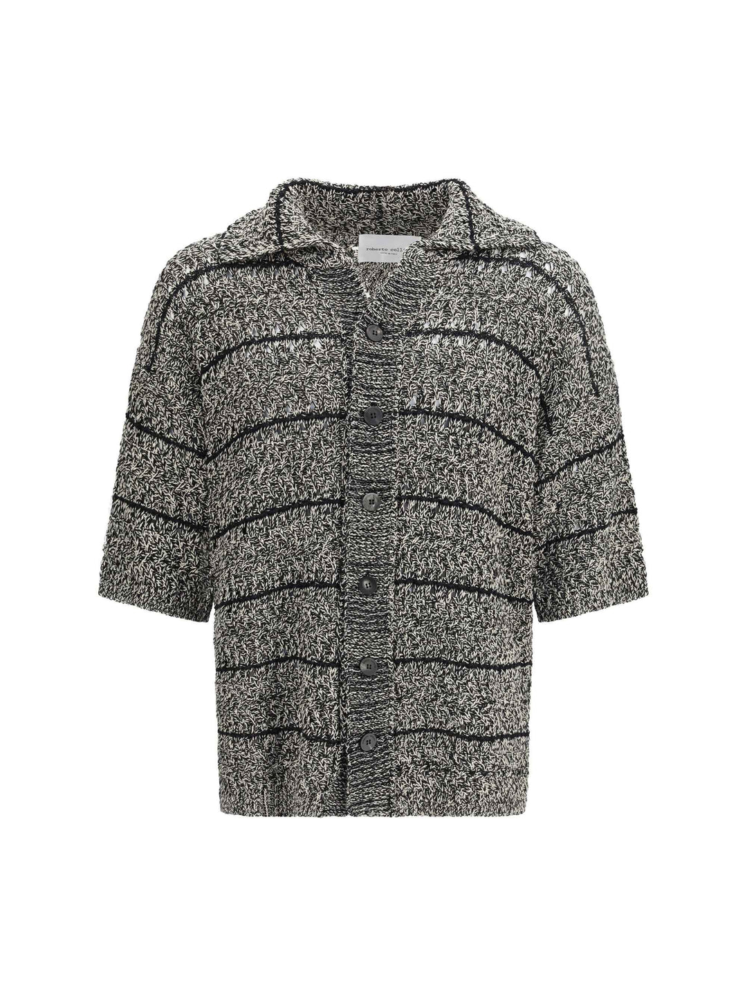 Mouliné texture knit Shirt