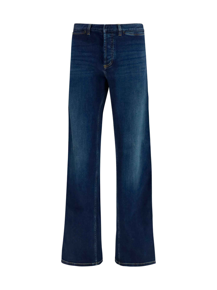 Cotton Jeans with Web stripe