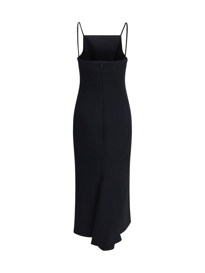 Midi Dress with draped back 2