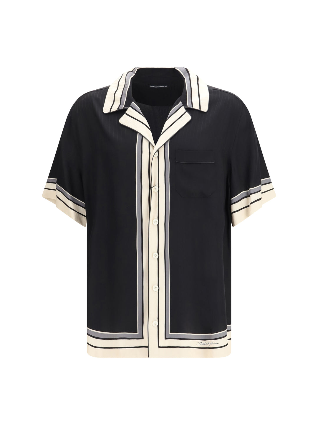 Hawaii Shirt with logo and striped print 1