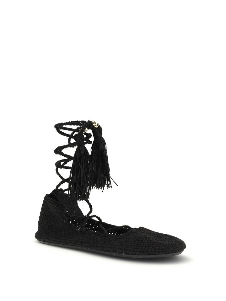 The Sound Of The Sea lace-up Ballerinas 2