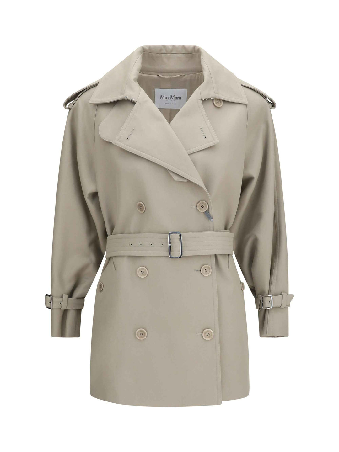 Short cotton Trench Coat