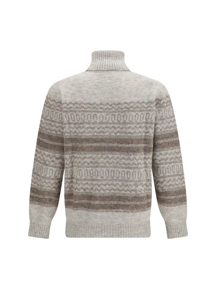 Fair Isle knit turtleneck Sweater 2