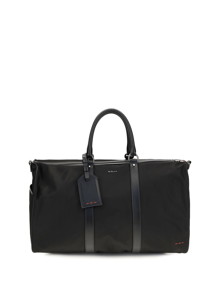 Leather-trim Travel Duffle Bag 1