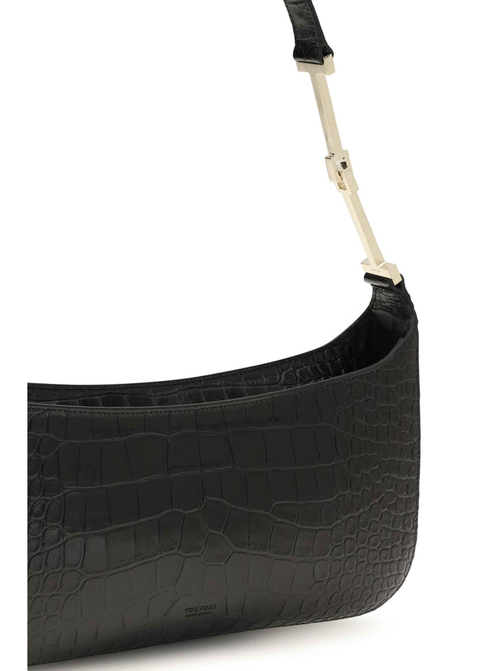 Small crocodile-print Shoulder Bag