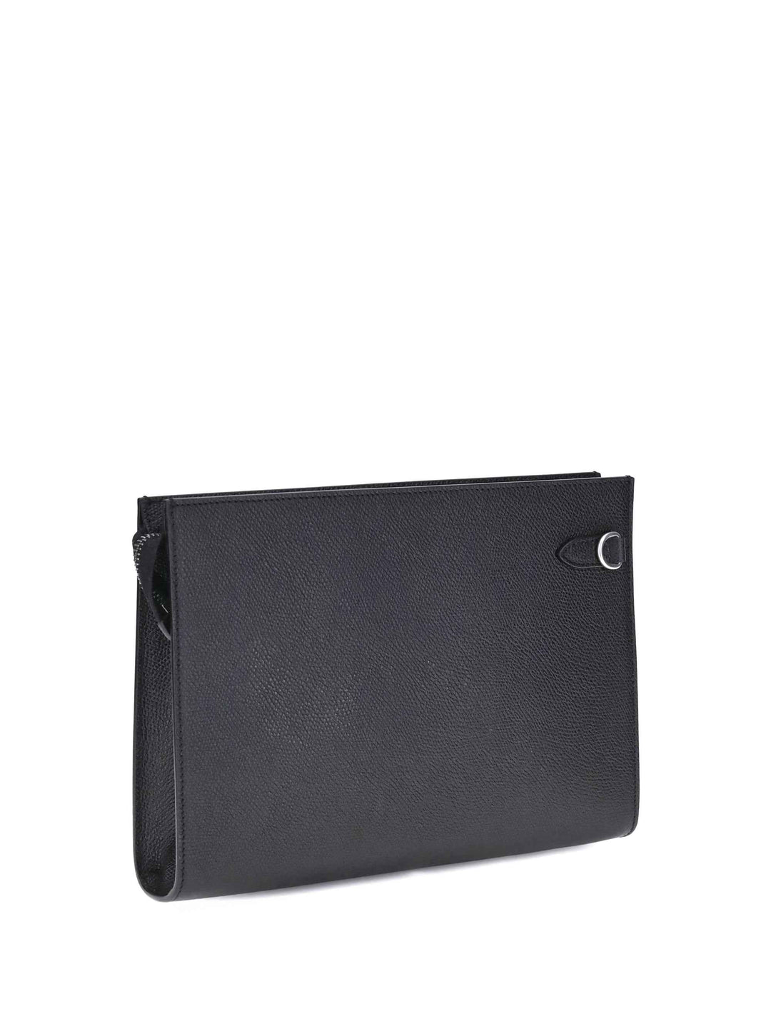 VLogo Signature grained calfskin Pouch