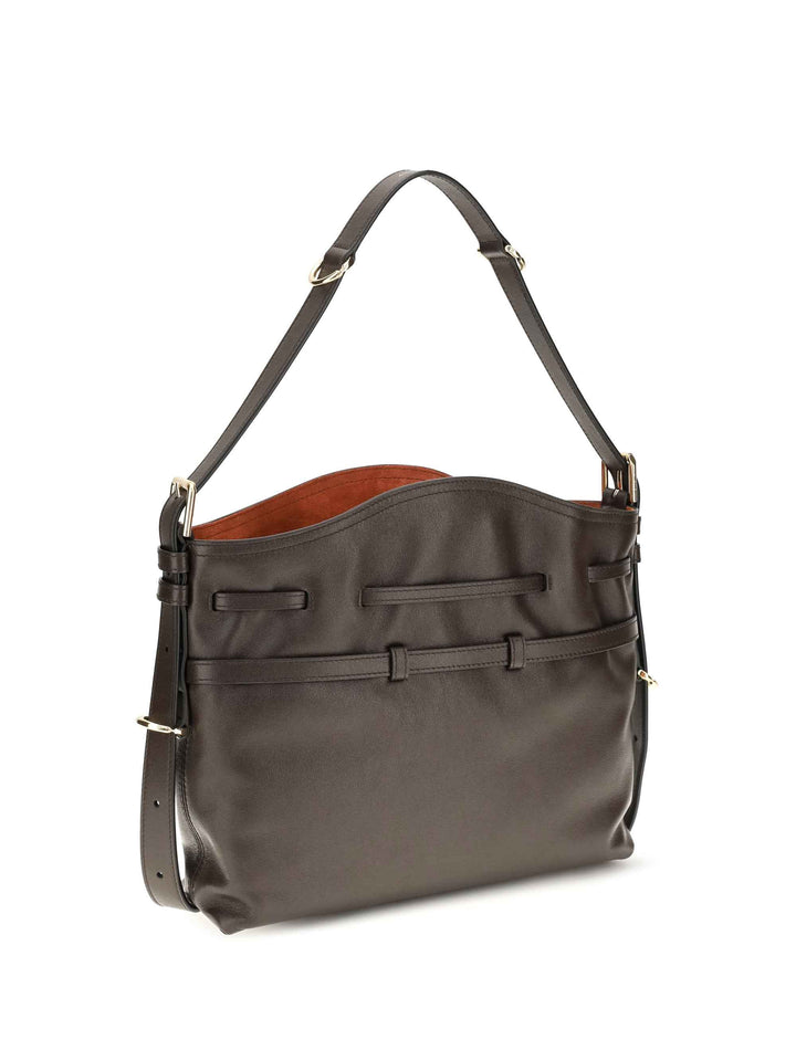Small Voyou Bucket Handbag in glossy leather