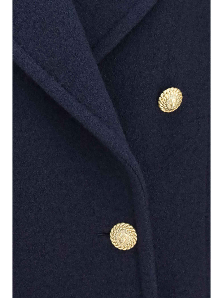 Double-breasted wool Coat with buttons